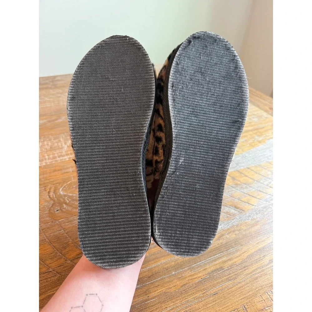 Kate Spade Belindy Leopard Faux Fur Cat Ear Slippers‎ Kids B7 US 7 Girl Cheetah